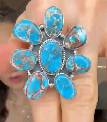 Krush Kandy - Wholesale Cocktail/Statement Ring - Desert Heat Jasper Cluster Rings MADE TO ORDER16