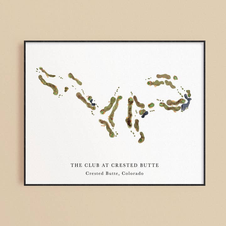 Crested Butte Golf Club Print voor wholesale door ally aiken design