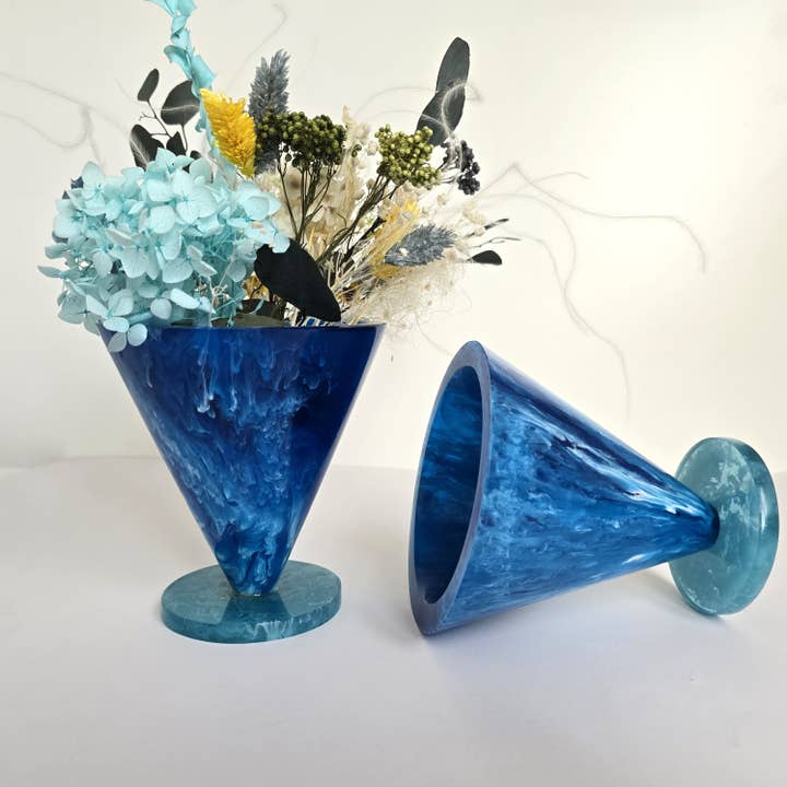 Gibb & Daan - Wholesale Vase - Handmade Multi Color Resin Flower Vases - Dry Flowers Pot