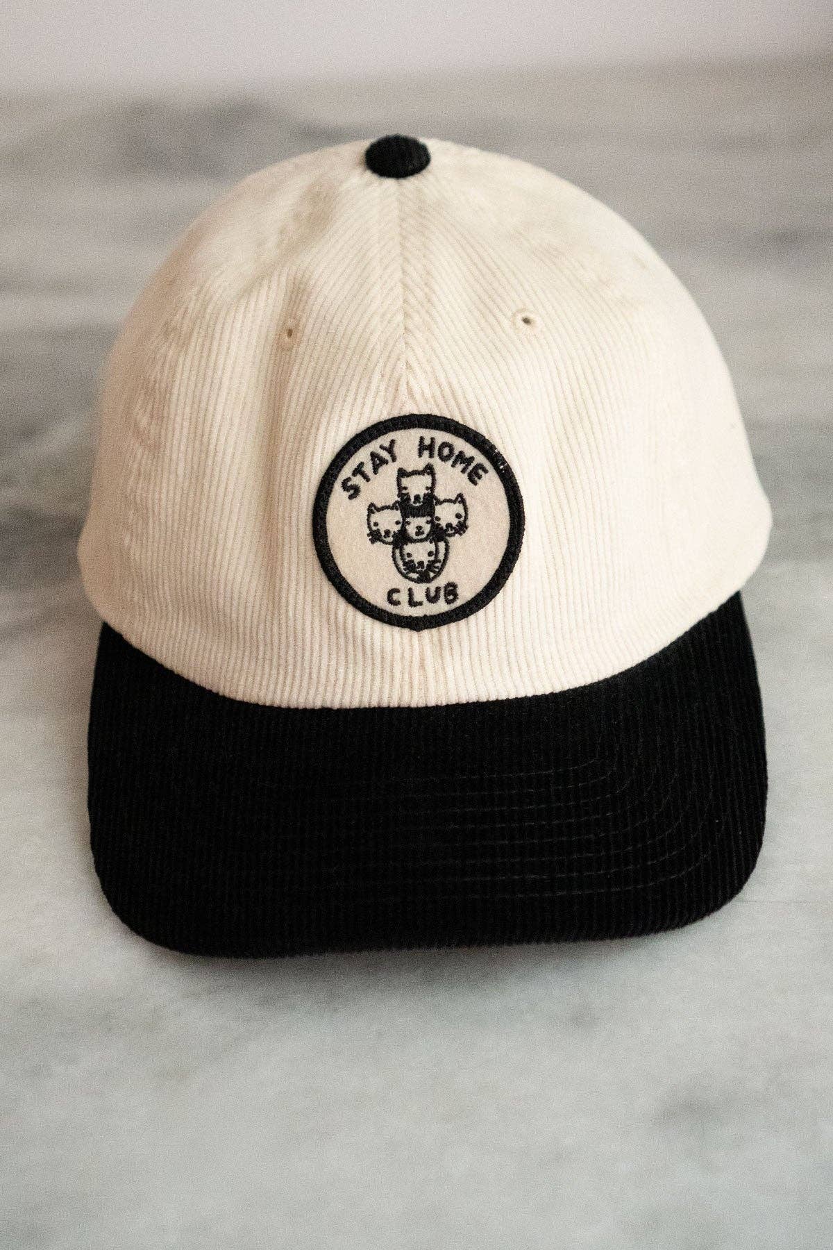 Vanille / Réglisse Casquette en velours côtelé avec logo SHC patché en vente sur Faire