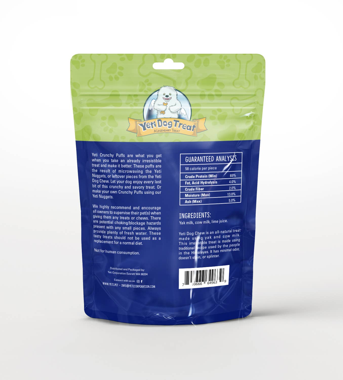 Yeti Dog Chew - Vente Friandises – chien - Gâteries pour chiens au fromage de yak naturel de l'Himalaya Yeti Crunchy Puffs,1