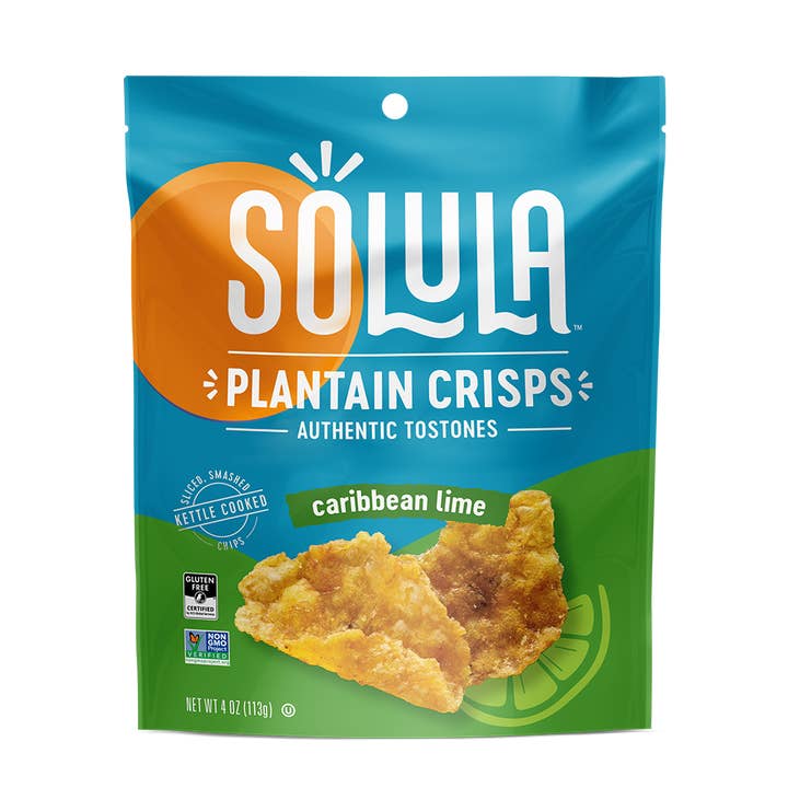 Solula - Wholesale Chips - Plantain Crisps / Chips Tostones - Caribbean Lime, GF