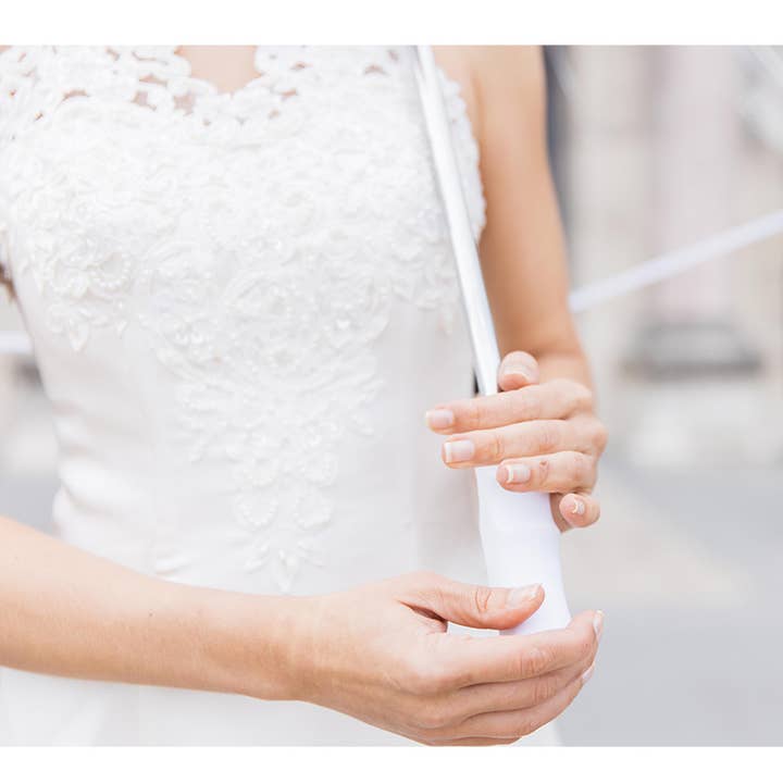SMATI - Wholesale Umbrella - Women's - White Transparent Golf Umbrella - Wedding