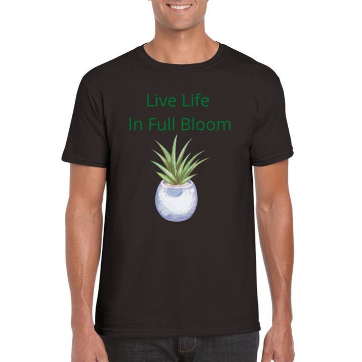 The Graceful Dragonfly – wholesale Screen printed t-shirt – Men′s – Living Life In Full Bloom Shirt, Plant Lover Gift, Positive7