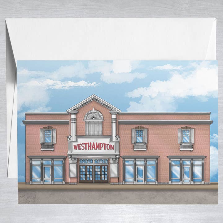 Westhampton Theater - Hamptons - Greeting Card for wholesale by Color Our Town