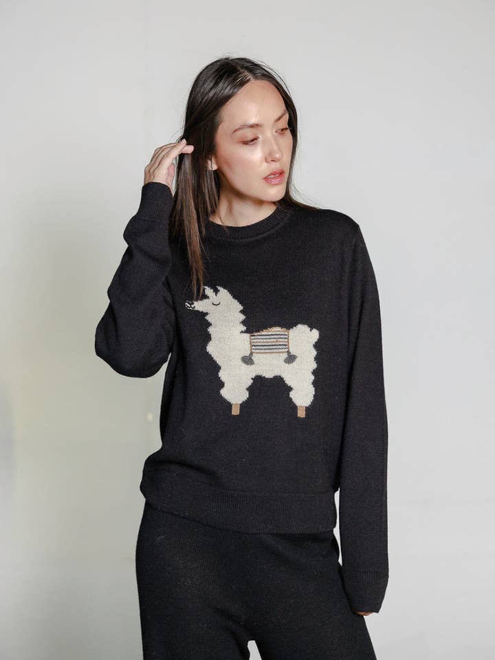 Baby Alpaca wool Sweater Grey for wholesale by YAPA