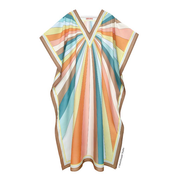 WerkShoppe - Wholesale Kaftan - Women's - Sun Stripes Caftan, Beach and Pool Coverup