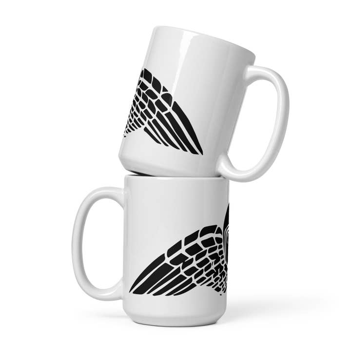 Bellavance Ink - Wholesale Coffee Mug - Coffee Mug With Winged Skull Cafe Racer Helmet1