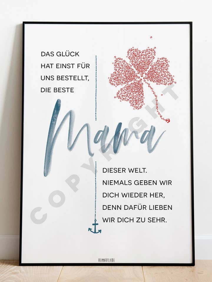 PRINT - LA MEILLEURE MAMAN DU MONDE (FÊTE DES MÈRES) pour la vente par HEIMARTLIEBE®