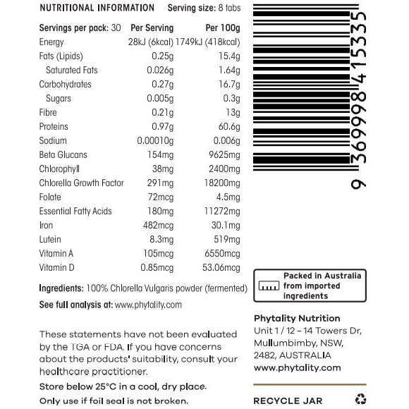 Noble Naturals - Wholesale Oral supplement/vitamin - Fermented Chlorella Tablets X 2403
