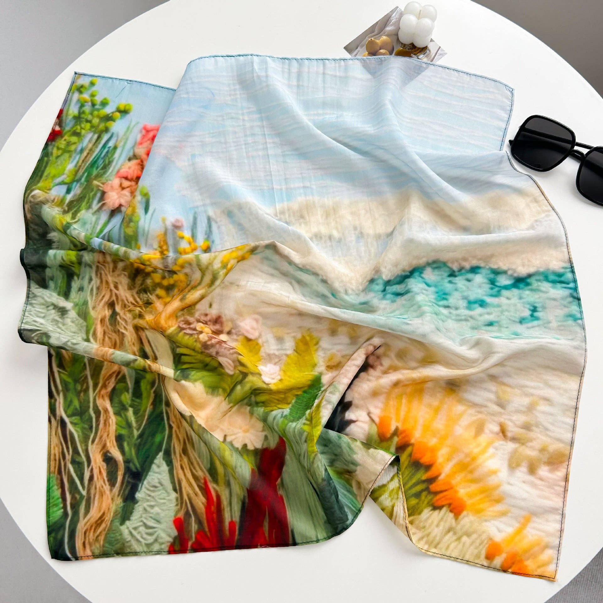 Marayn - Vendita all'ingrosso Sciarpa - Donna - Sciarpa in Misto Seta Leggera Primavera Estate Versatile64