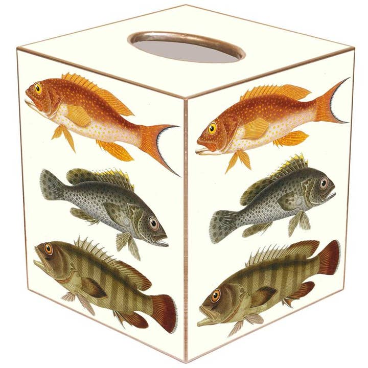 Coperchio porta fazzoletti Big Fish per la vendita all'ingrosso da parte di Marye-Kelley