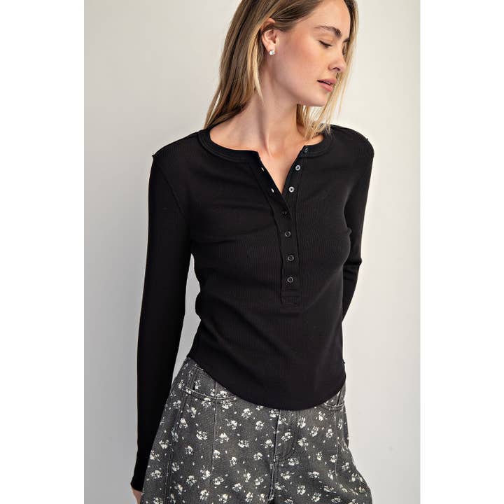 HAUT À FERMETURES BOUTONS HENLEY pour la vente par COTIERRA