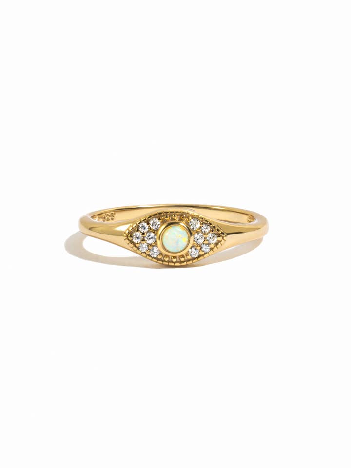 Opal Evil Eye Ring for wholesale by Sami Jewels