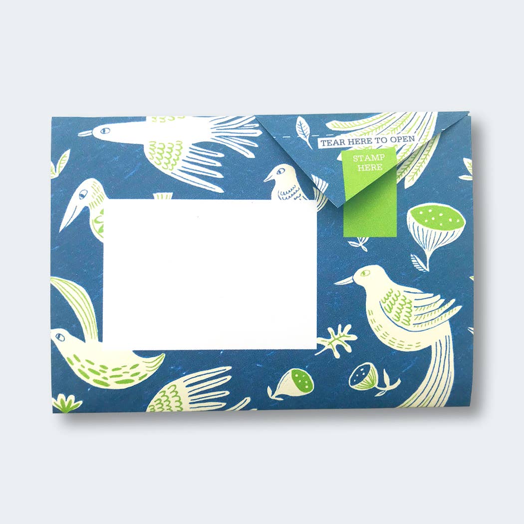 pigeonposted - Wholesale Stationery/Notecard Set - Fig & Feather Pigeon, Folding Letter Set – Pack of 6 Letters6