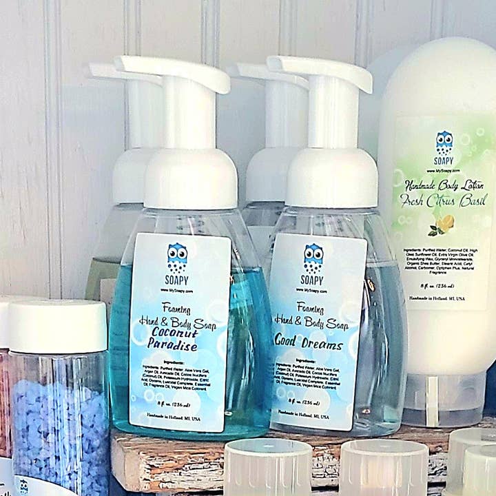 Foaming Hand & Body Soap (Limited Edition, 8 oz) Clearance for wholesale by SOAPY Bath and Body Products