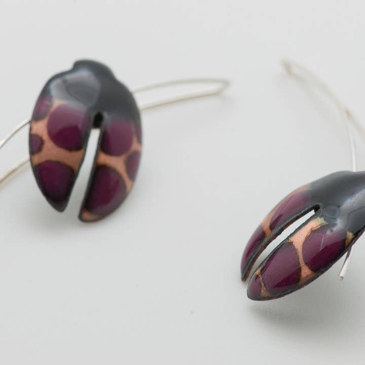 Joaninha Purple Earring for wholesale by ELZA PEREIRA