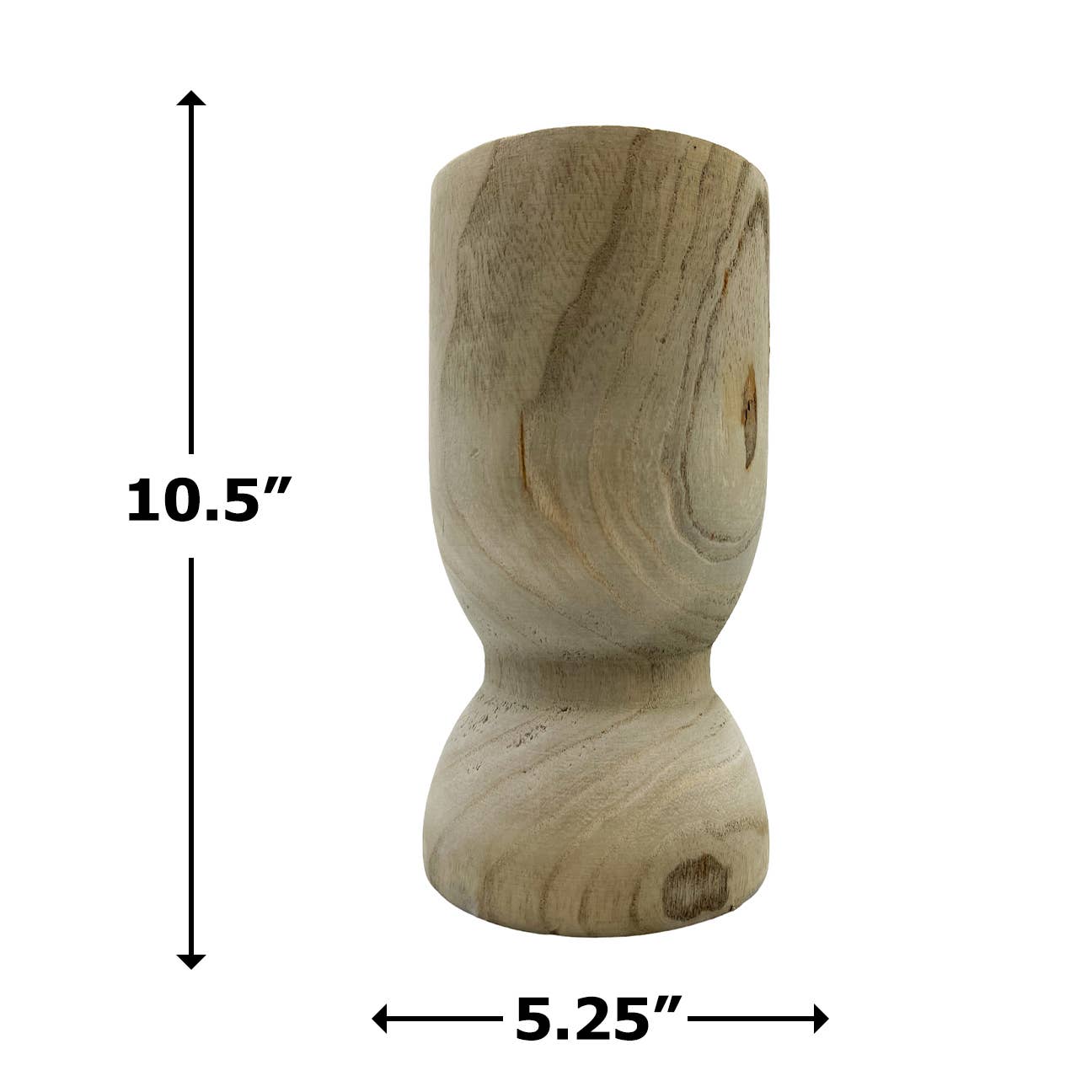 2626 Designs – Großhandel Vasen – 11" hohe dekorative Holzvase in Braun6