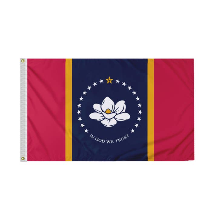 AGAS Mississippi State Flag 5x8 ft - Printed 200D Nylon for wholesale by AGAS MFG INC