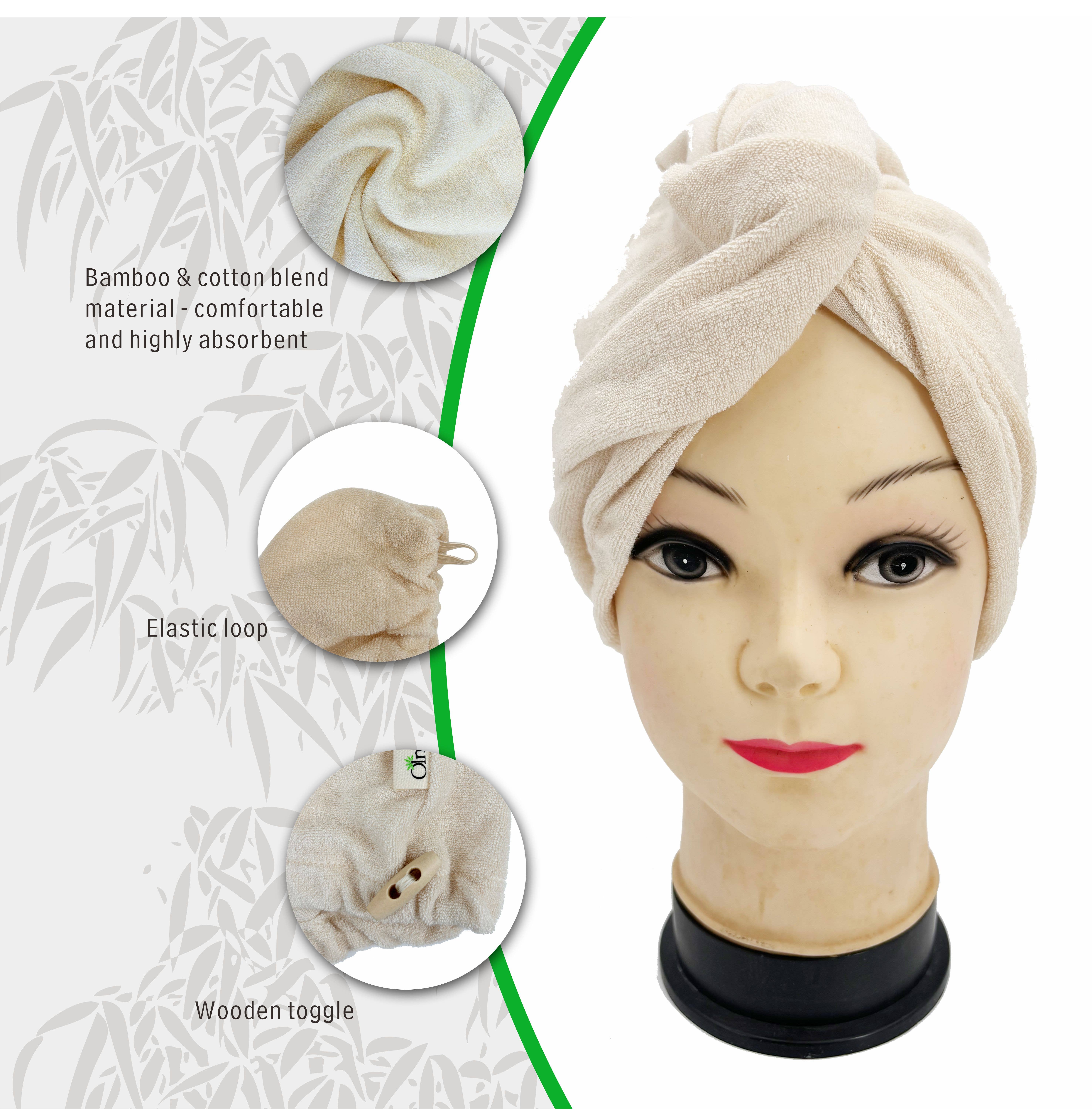 Max-Link Solutions Ltd – wholesale Hair towel/wrap – Olnatur Bamboo Hair Turban, Eco Friendly Hair Wrap Towel3