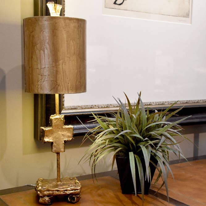 Lucas McKearn - Vente Lampes d'appoint/de bureau - Lampe de table Cross dorée2