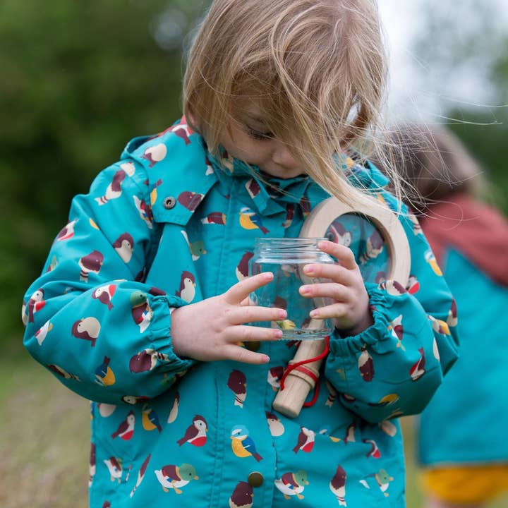 Garden Birds Recycled Waterproof Windbreaker Jacket for wholesale by Little Green Radicals