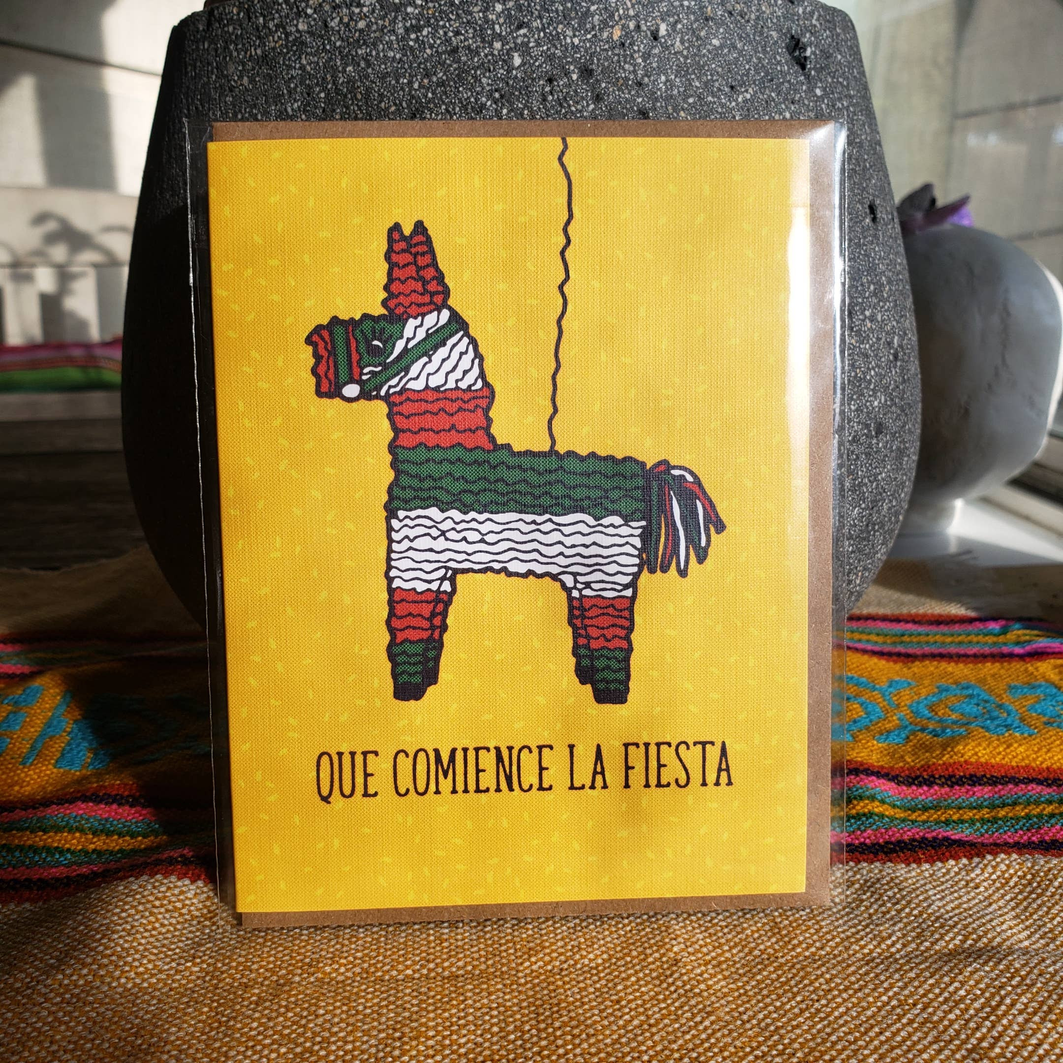 Erica Alfaro Designs - Vente Carte de vœux classique - Carte de voeux Que Comience La Fiesta1