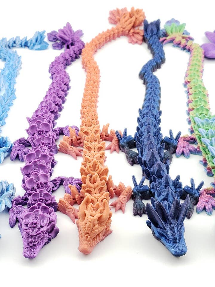 12 Inch 3D Printed Articulated Dragons - Decor Gift for wholesale by The Geek Galleria