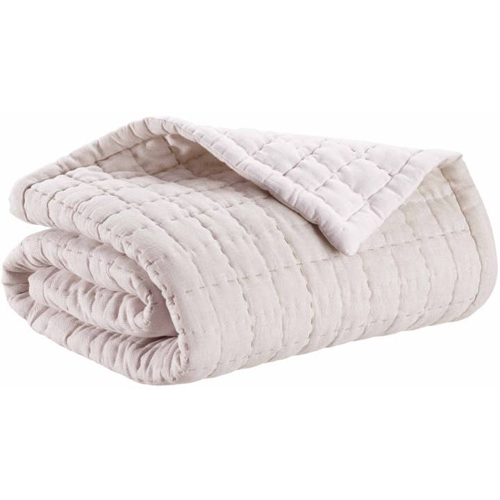 Maison Vivaraise & La Cerise sur le Gâteau - Wholesale Bedding Blanket - Natural Cambra Throw 180 x 260