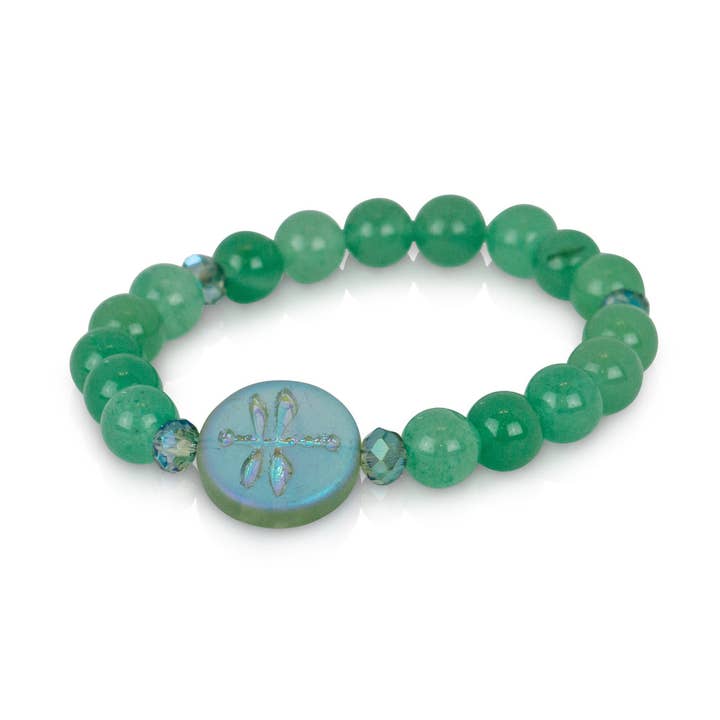 Aventurine Dragonfly Bracelet for wholesale by Sacred Celebrations