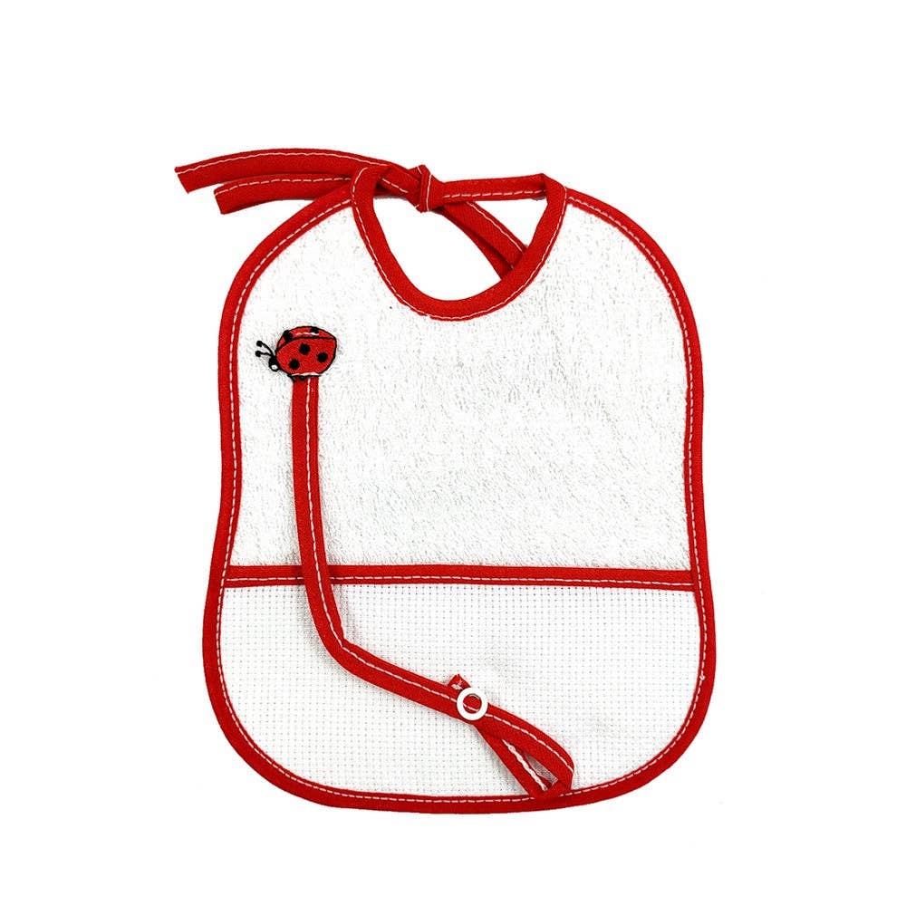 Almatex srl - Vendita all'ingrosso Bavaglino - Neonati - Bavetta ANIMALETTO cm.16x18 con tasca da ricamare1