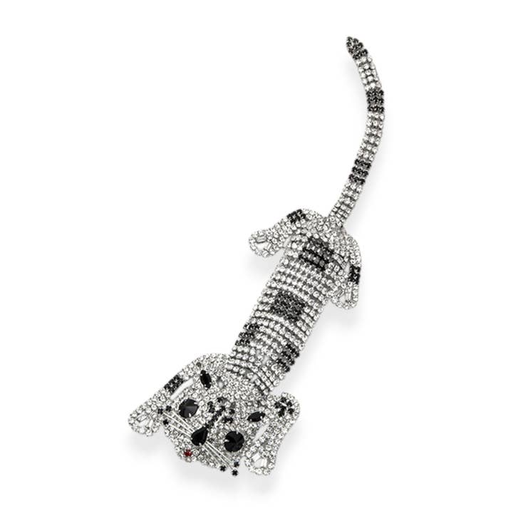 Broche vintage surdimensionnée en forme de panthère en cristal pour la vente par LA Jewelry Plaza