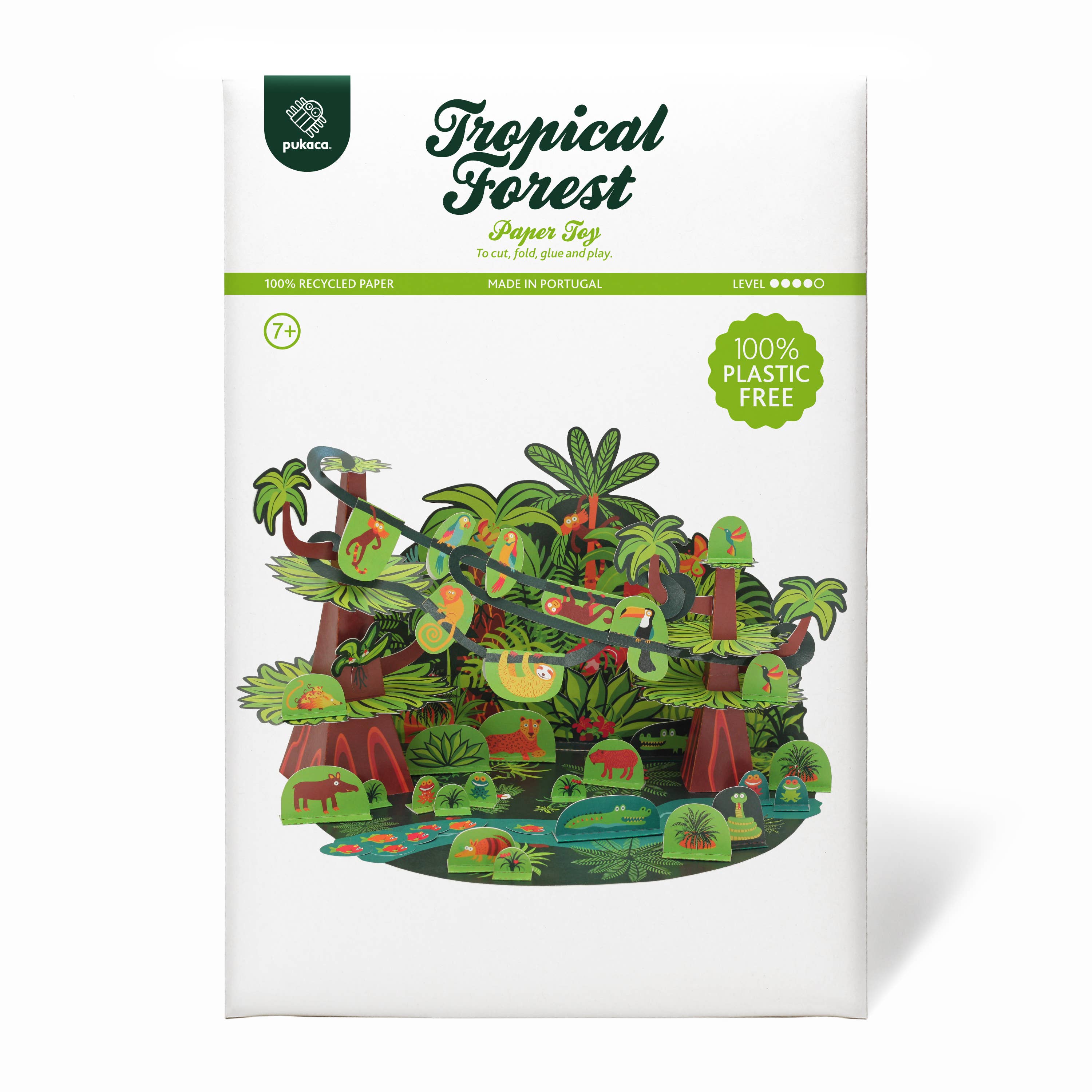 pukaca - Wholesale Toy Set - Kids - Tropical Forest Paper Toy2