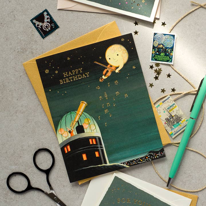 JooJoo Paper - Wholesale Birthday Card - Observatory Birthday Greeting Card1