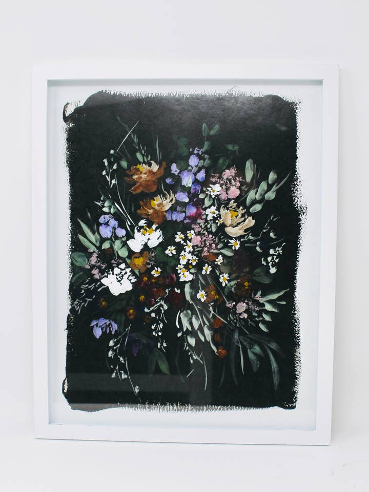 Posy Collection- Black Impressionist Wildflower Floral for wholesale by Shelby Kregel Art and Design