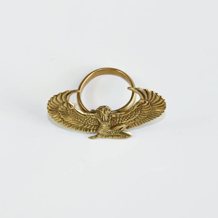 Feather Tribe – wholesale Cocktail/Statement Ring – Mässing Isis Gudinna Ring