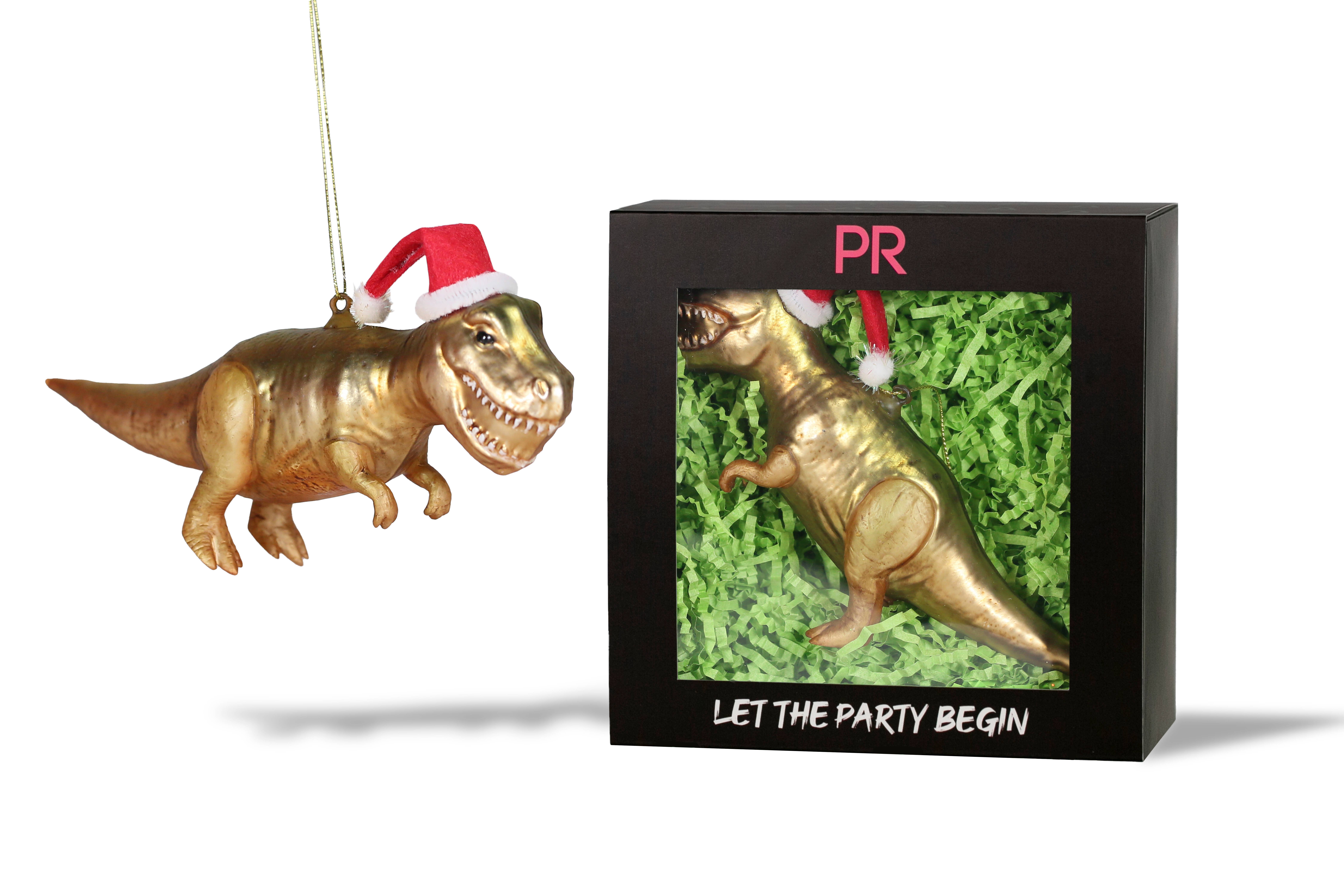 Party Rock Ornaments - Wholesale Ornament - Party Rock | T-Rex Glass Ornament