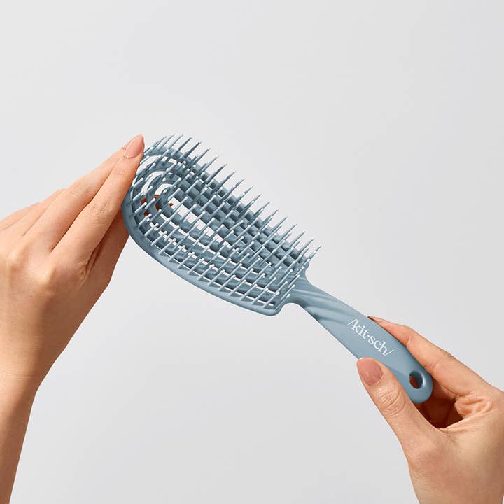 KITSCH - Wholesale Hair Brush/Comb - Detangling Flexi Brush - Haze Blue4