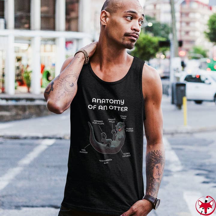 Otter Black - Tank Top for wholesale by Artworktee