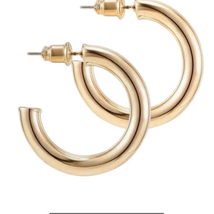 Mollie Hoops - 14K gouden creolen voor wholesale door Anthologie, Co.