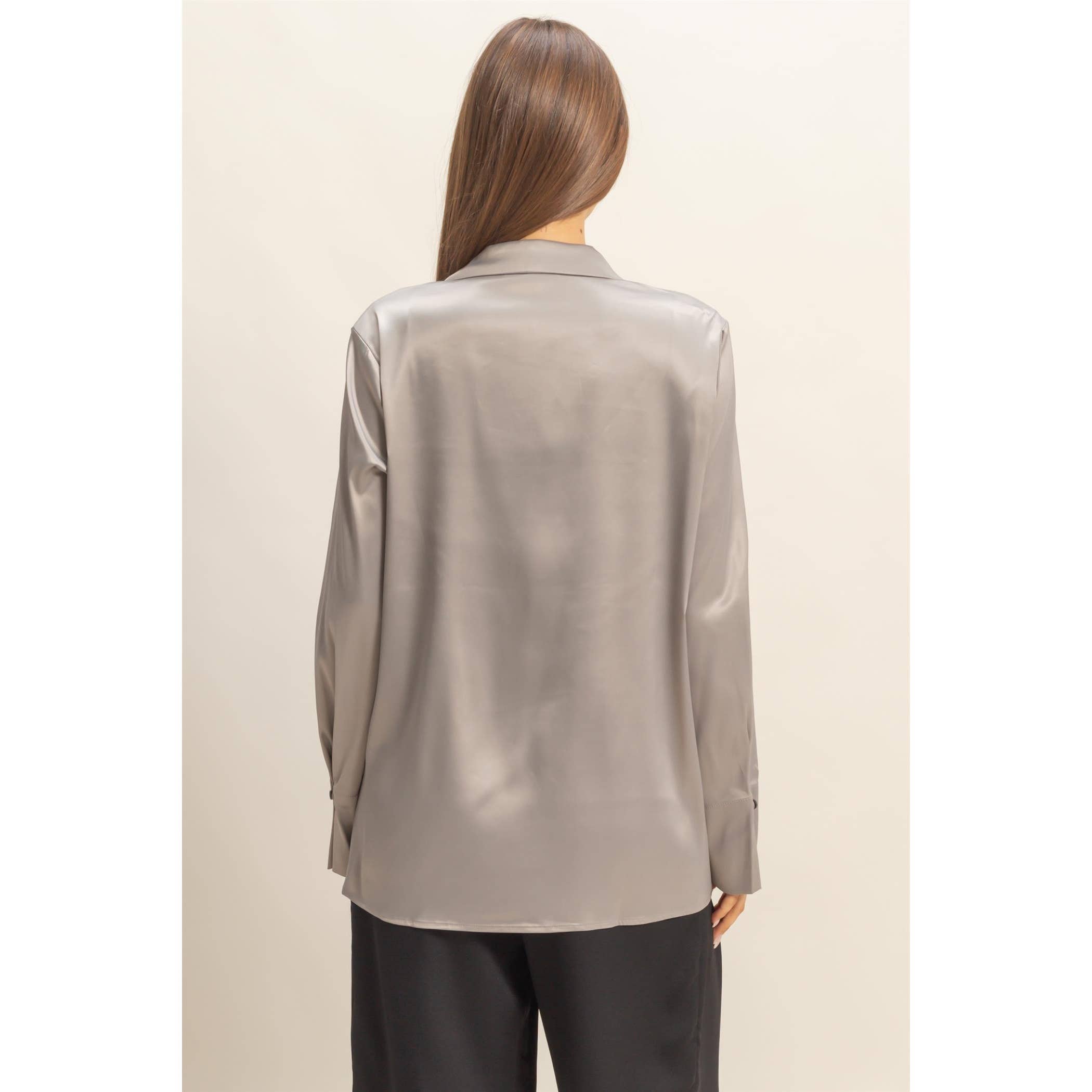 HYFVE - Wholesale Blazer - Women's - Satin Long Sleeve Blazer7