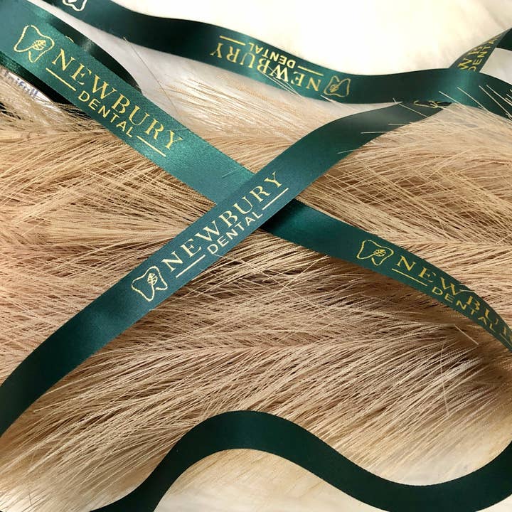 5/8" Custom Business Branded Ribbon for wholesale by Add Ribbons Co.