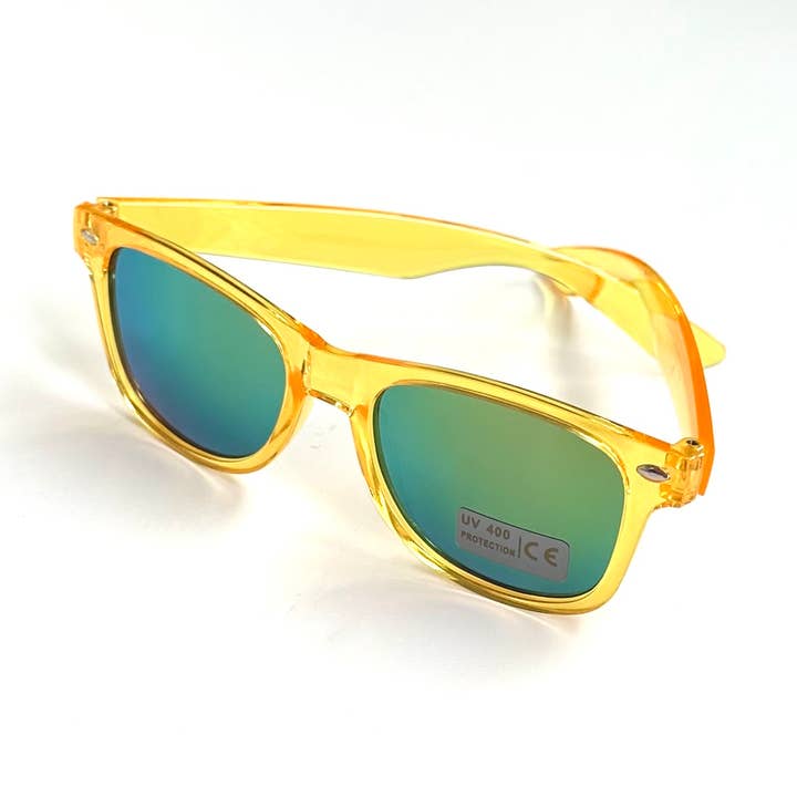 Lunettes de soleil urbaines pour enfants verres miroir jaunes pour la vente par iconic mi