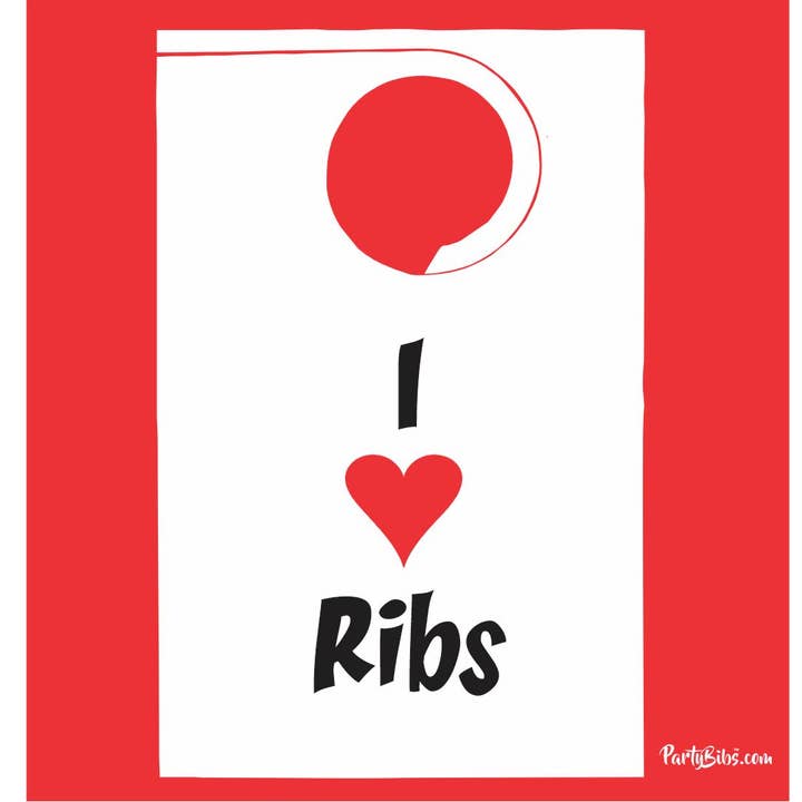 Party Bibs - Vendita all'ingrosso Tovagliolo monouso - Stock Party Bibs-I - Bavaglini a forma di cuore, confezione da 10