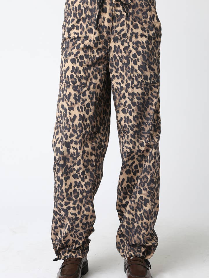 Tara Leopard Pants for wholesale by Olivaceous