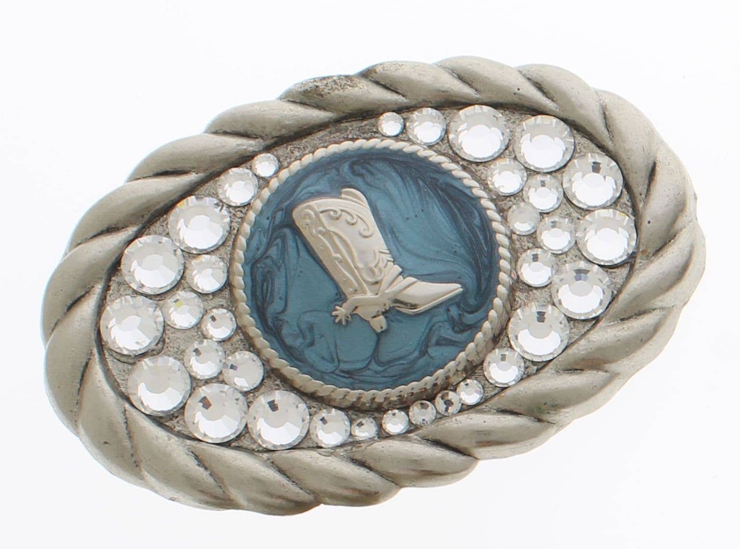 HHH Designs - Wholesale Belt Buckle - Unisex - Rhinestone Rider, 52.7mm x 80.2mm, made in USA0