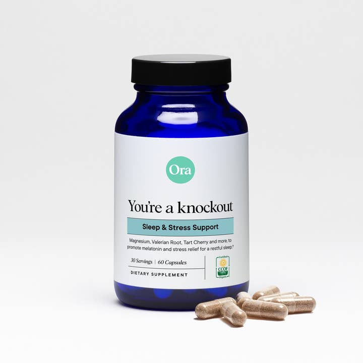 Ora Organic – wholesale Oralt tillskott/Vitamin – Du är en knockout sömn & Stress Support Kapslar - 60ct