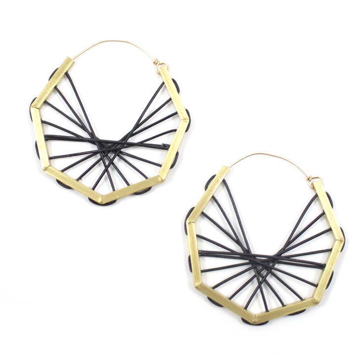 Teocalli Hex Hoops for wholesale by Old Blood Jewelry & Wears