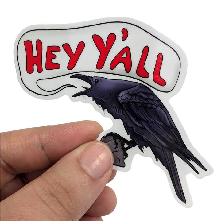 Hey Y'all Raven klistermærke for engroshandel hos Athens Art & Frame