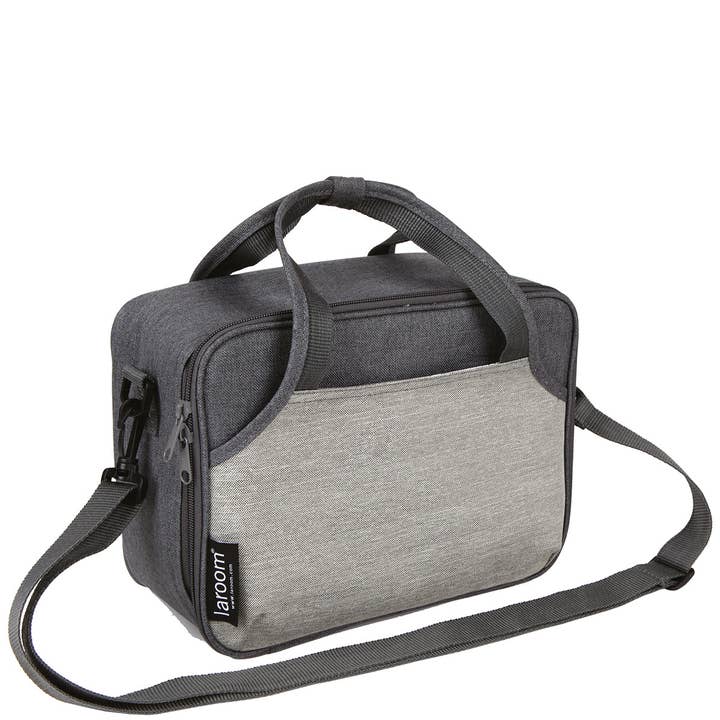 Urban Lunch Bag 7L with thermal insulation, 2 extra pockets & shoulder strap Gray -food container included- for wholesale by Laroom